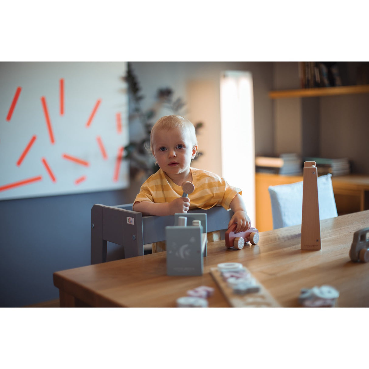 tiSsi® Stormy Grey Laquer Felix Lärande Torn Massiv Bok