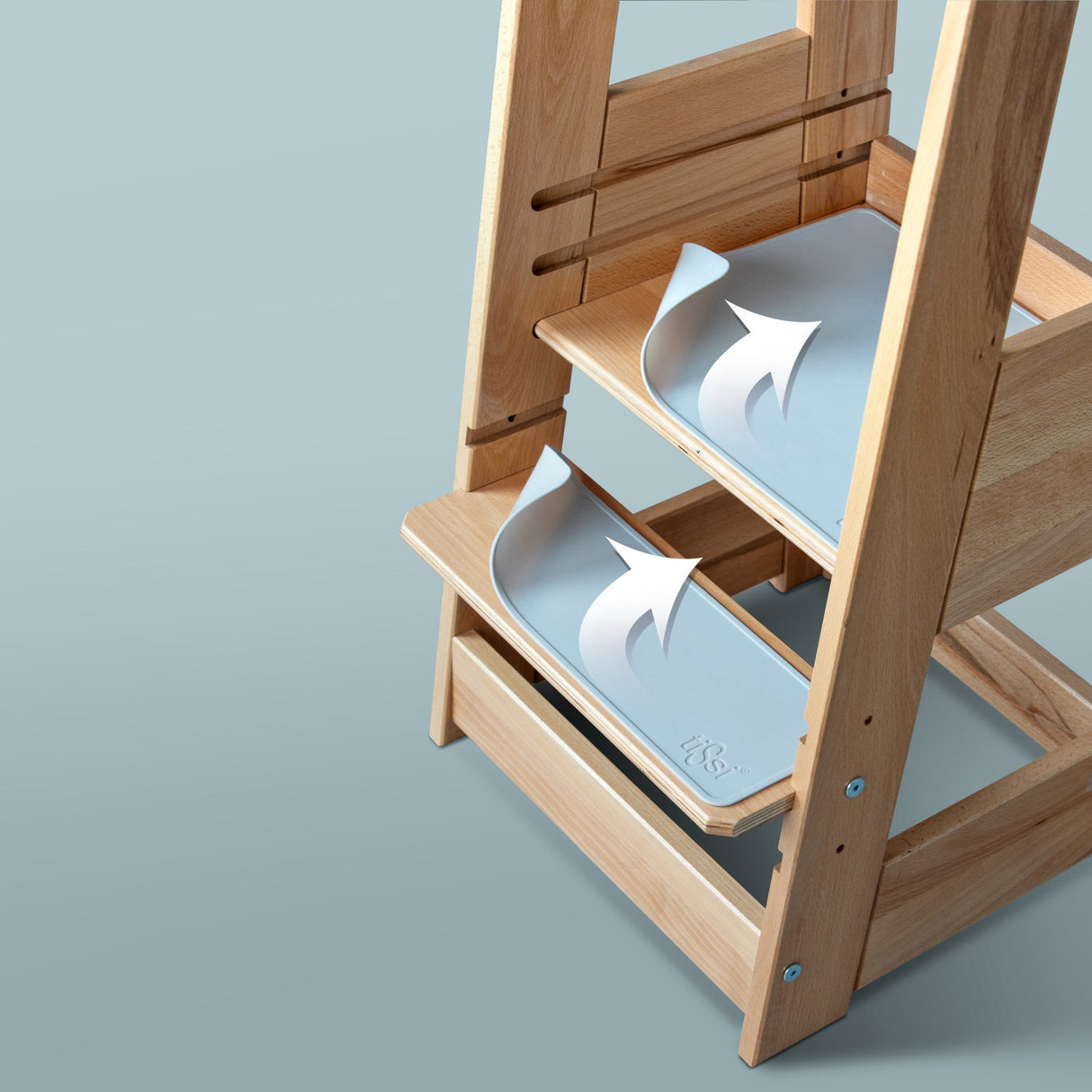 tiSsi® Grey Felix Skridsikre Måtter - Sett Med 2 Til Lärande Torn Felix