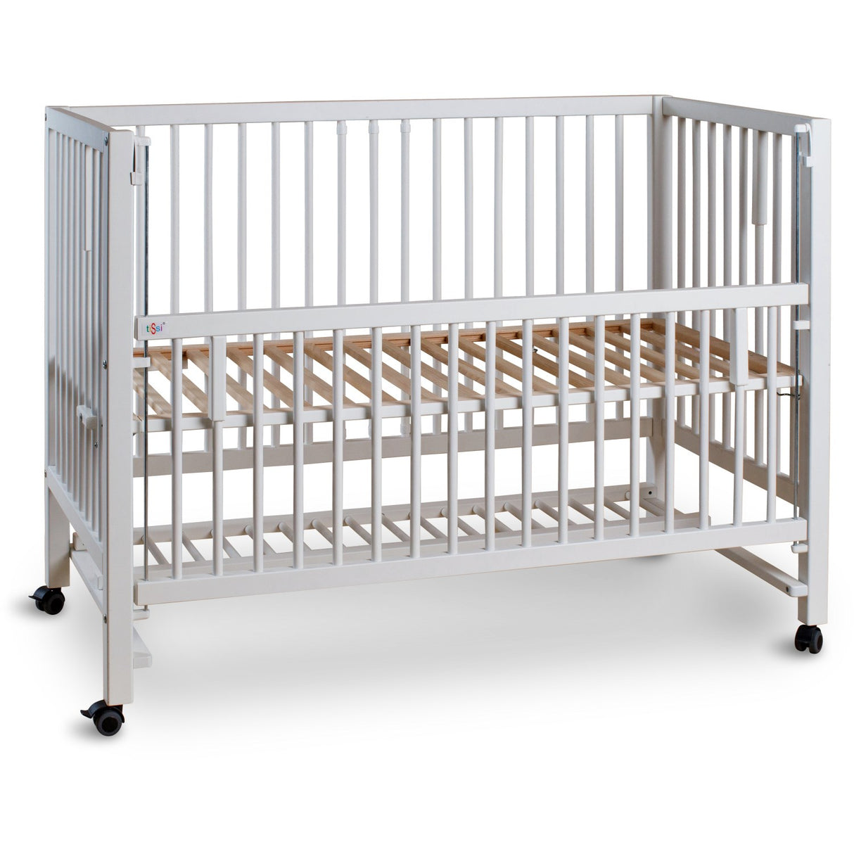 tiSsi® White Laquer Hajo Barneseng Massiv Bok