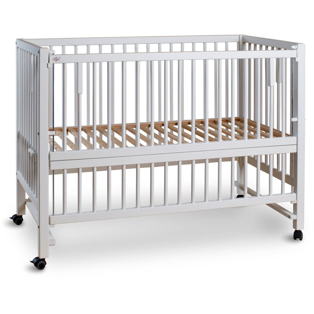 tiSsi® White Laquer Hajo Barneseng Massiv Bok