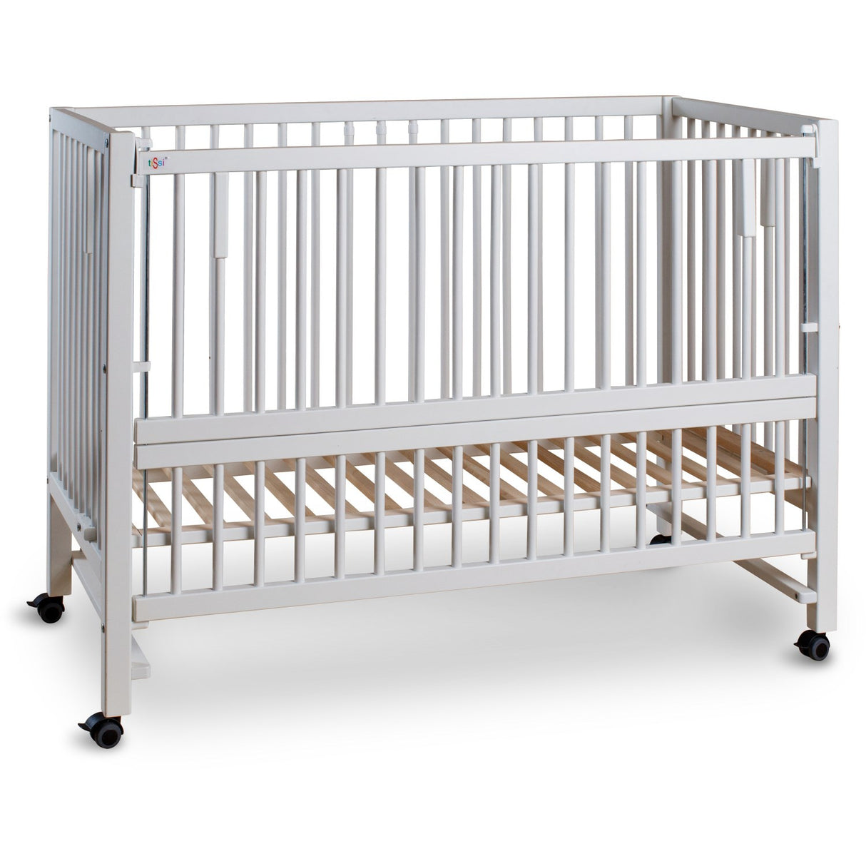 tiSsi® White Laquer Hajo Barneseng Massiv Bok