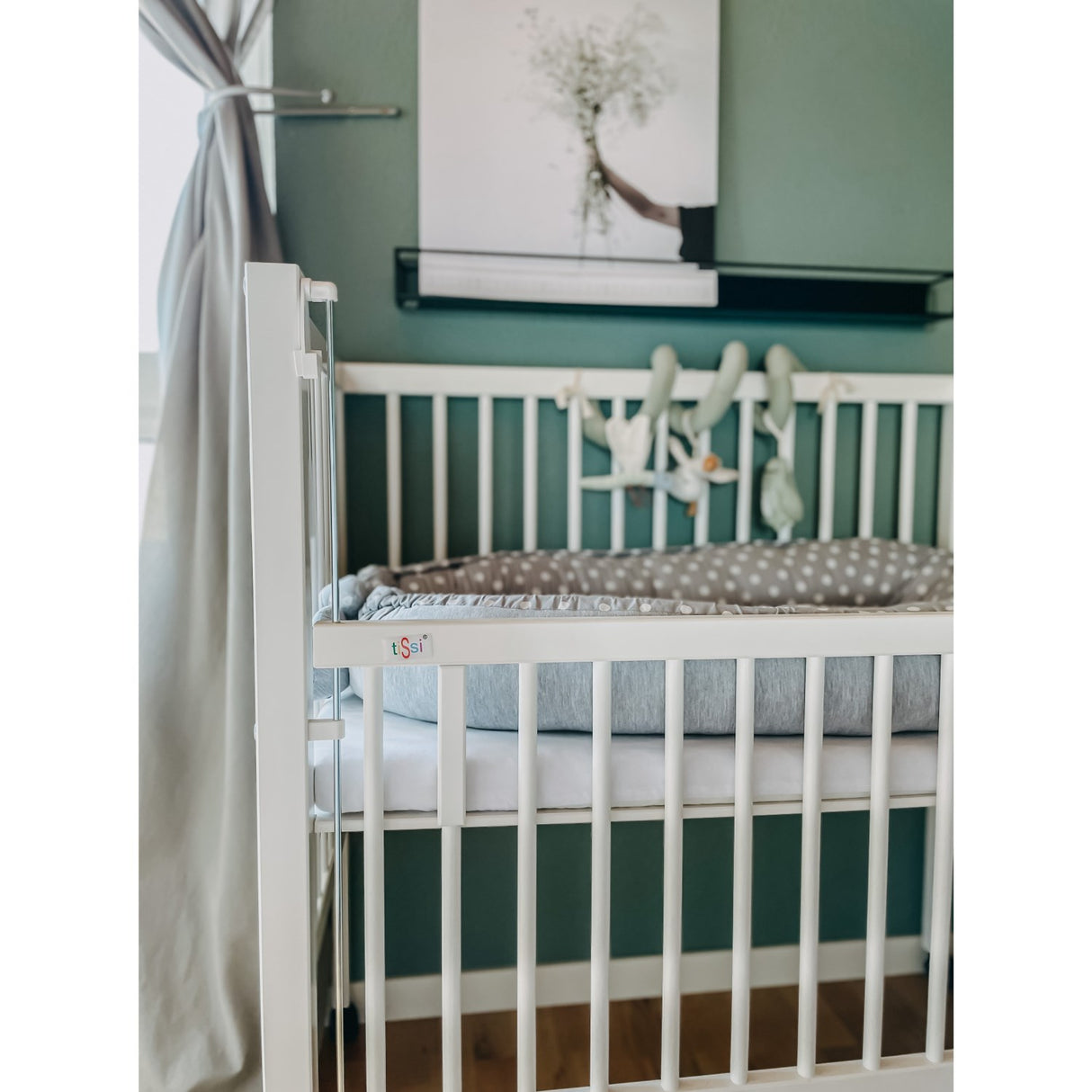 tiSsi® White Laquer Maxi Barneseng Massiv Bok