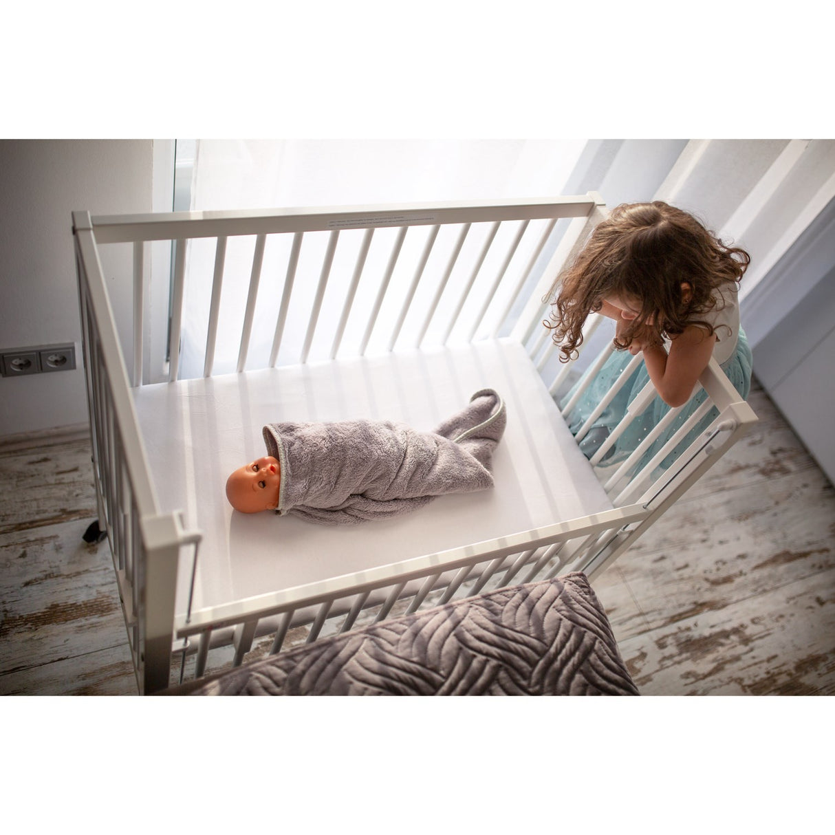 tiSsi® White Laquer Sophie Barneseng Massiv Bok