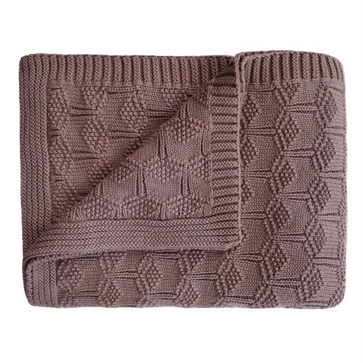 Mushie Honeycomb Desert Rose Stickad Baby Filt