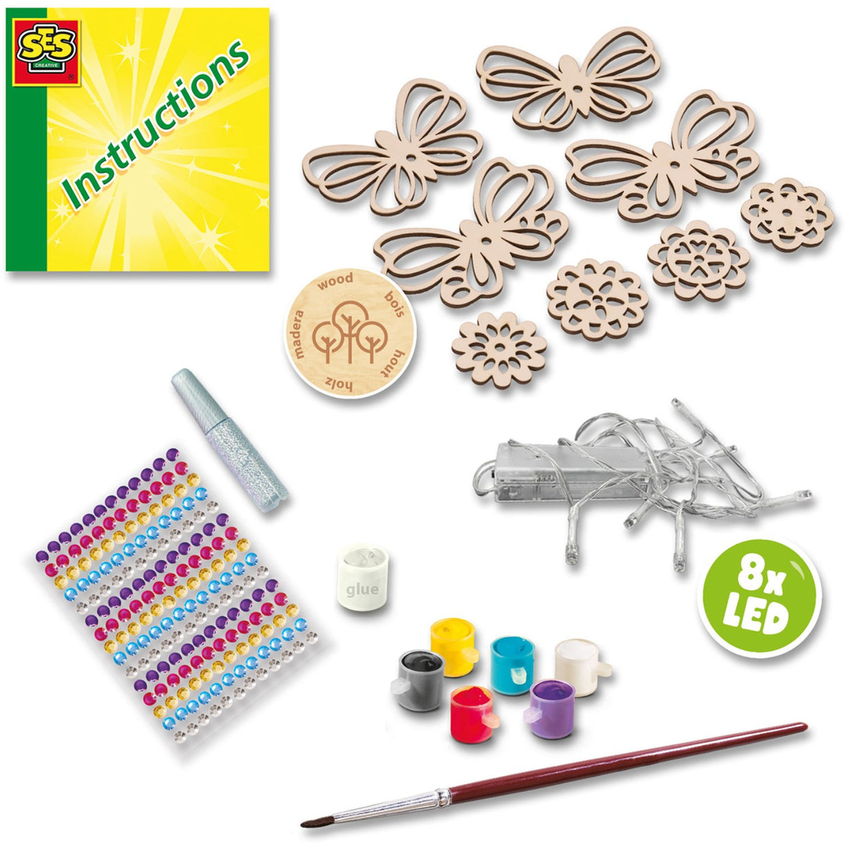 SES Creative Sträng Ljus Natur Design