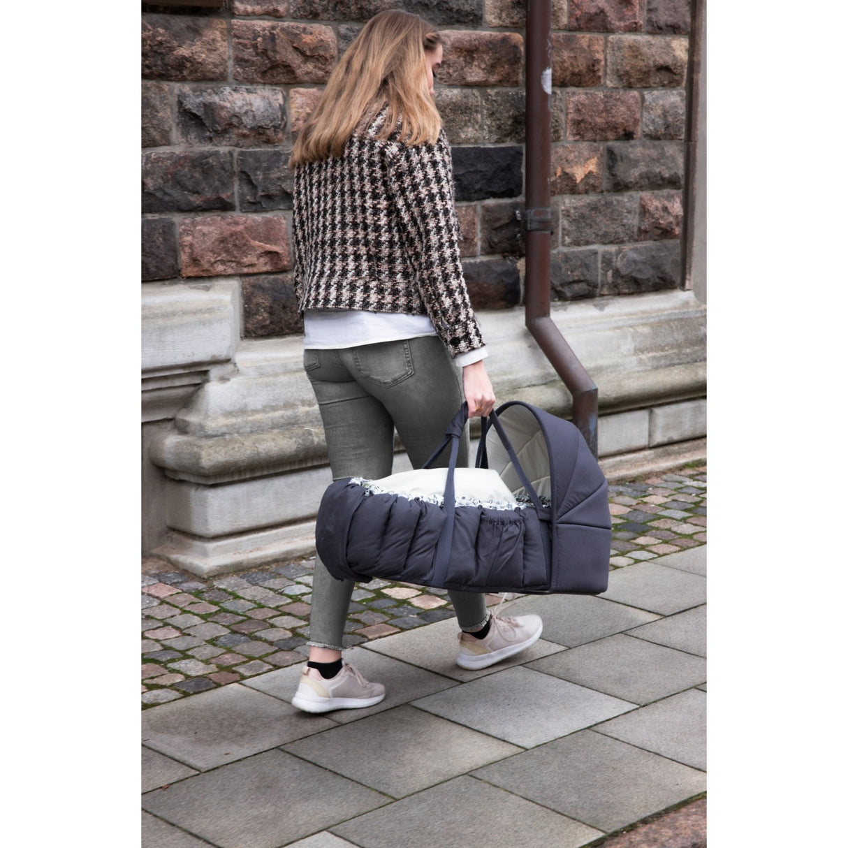 Sebra Blue Olive Huva For 3-In-1 Baby Nest