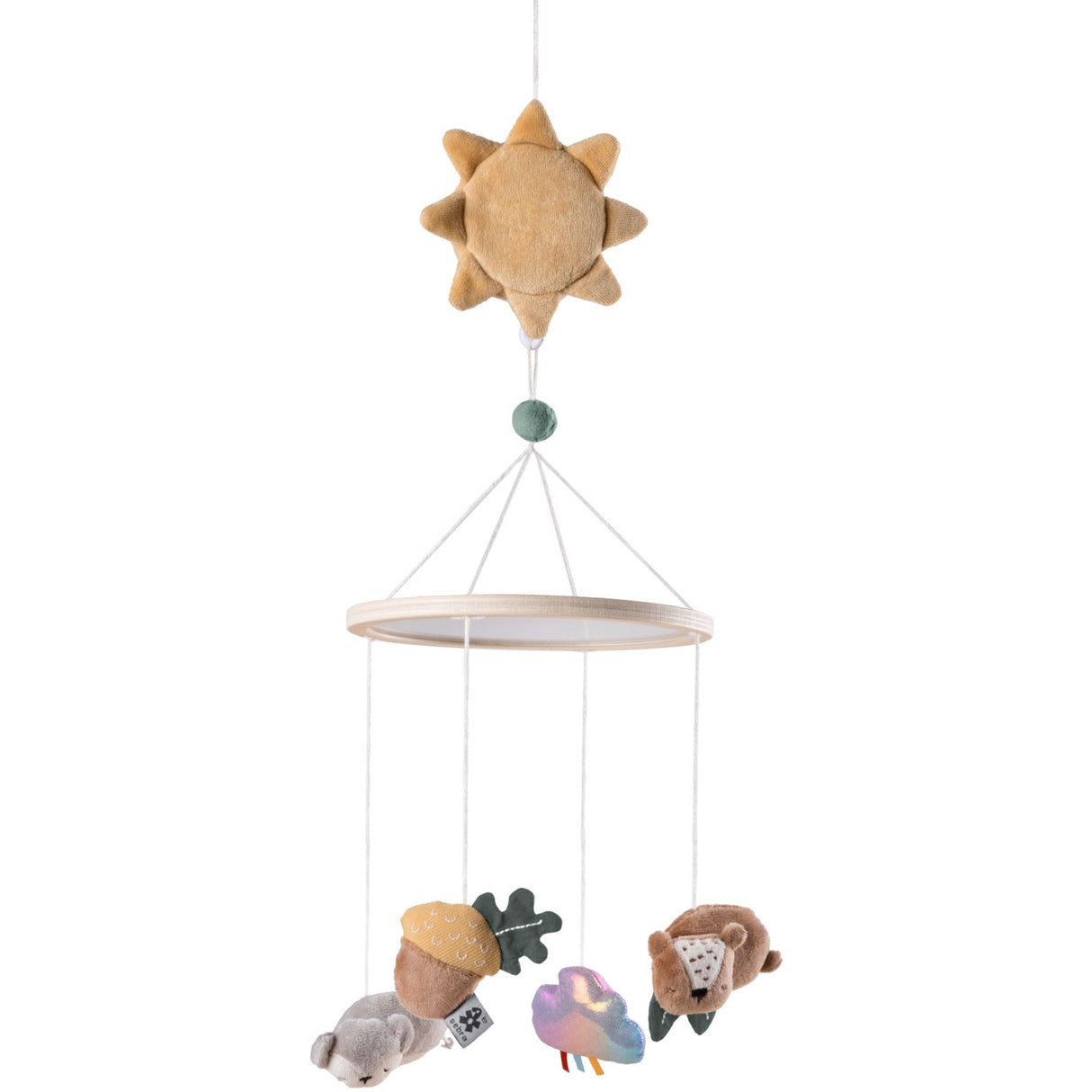 Sebra Woodland Baby Musical Spegel Mobil