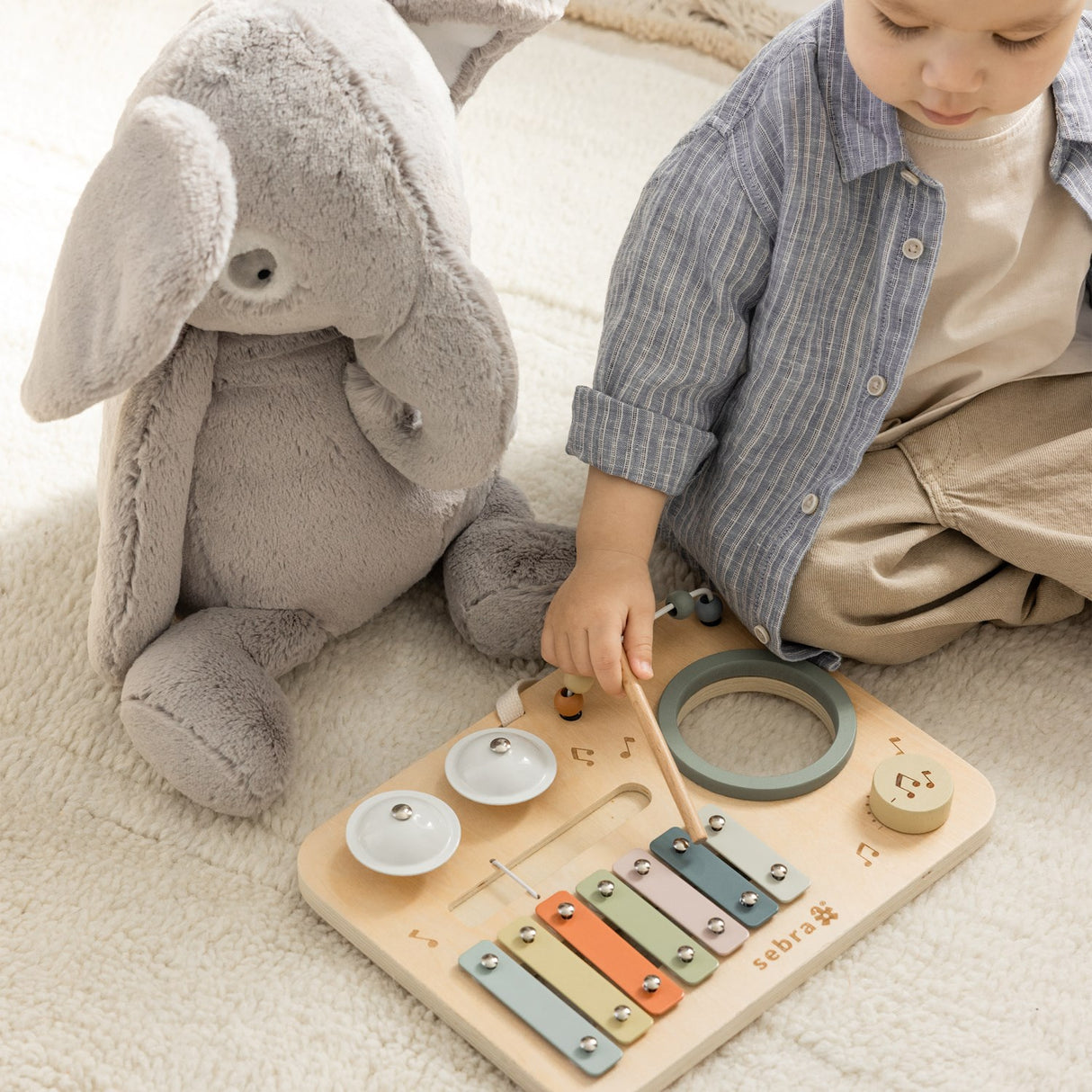 Sebra Wooden Activity Panel Musik