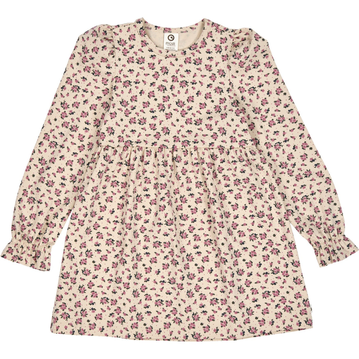 Müsli Oak/ Nostalgia Rose/ Deep Green Zinna L/S Klänning