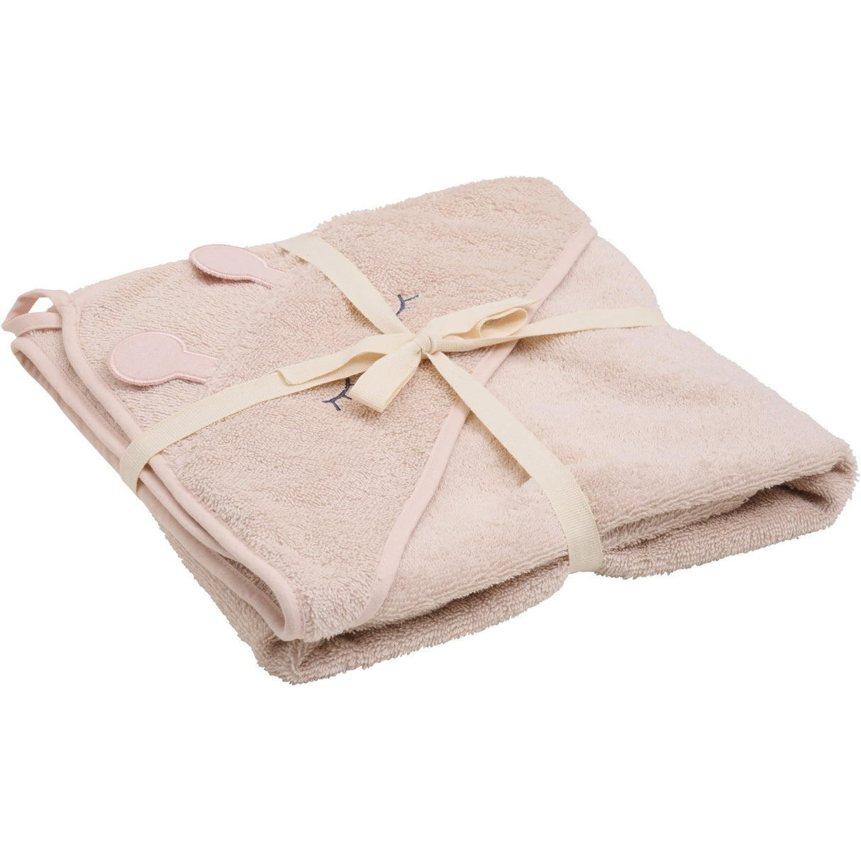 Pippi Rose Dust Hooded Baby Handduk