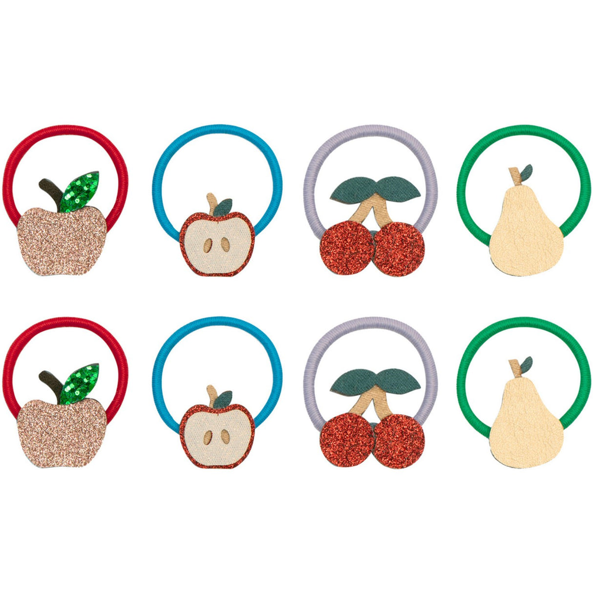 Mimi & Lula 8 Hårelastikker - Mini Fruity Mushroom Village