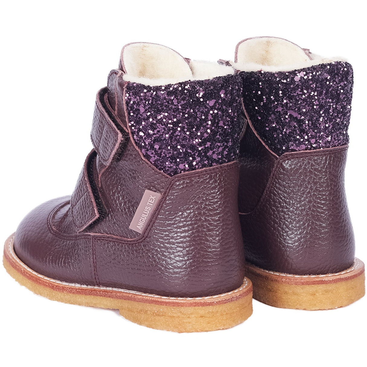 Angulus Dusty Aubergine/Aubergine Glitter TEX Glitter TEX Glitter & Kardborrekänga
