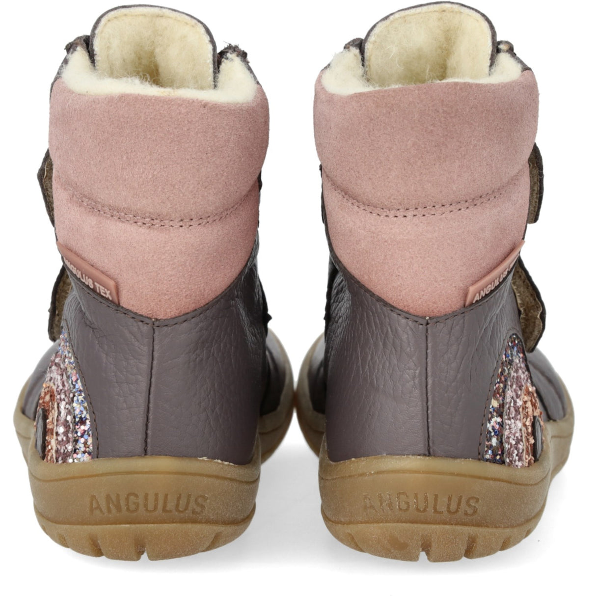 Angulus Lavender/Faded Rose TEX Känga med Glittrande Glitter Regnbåge