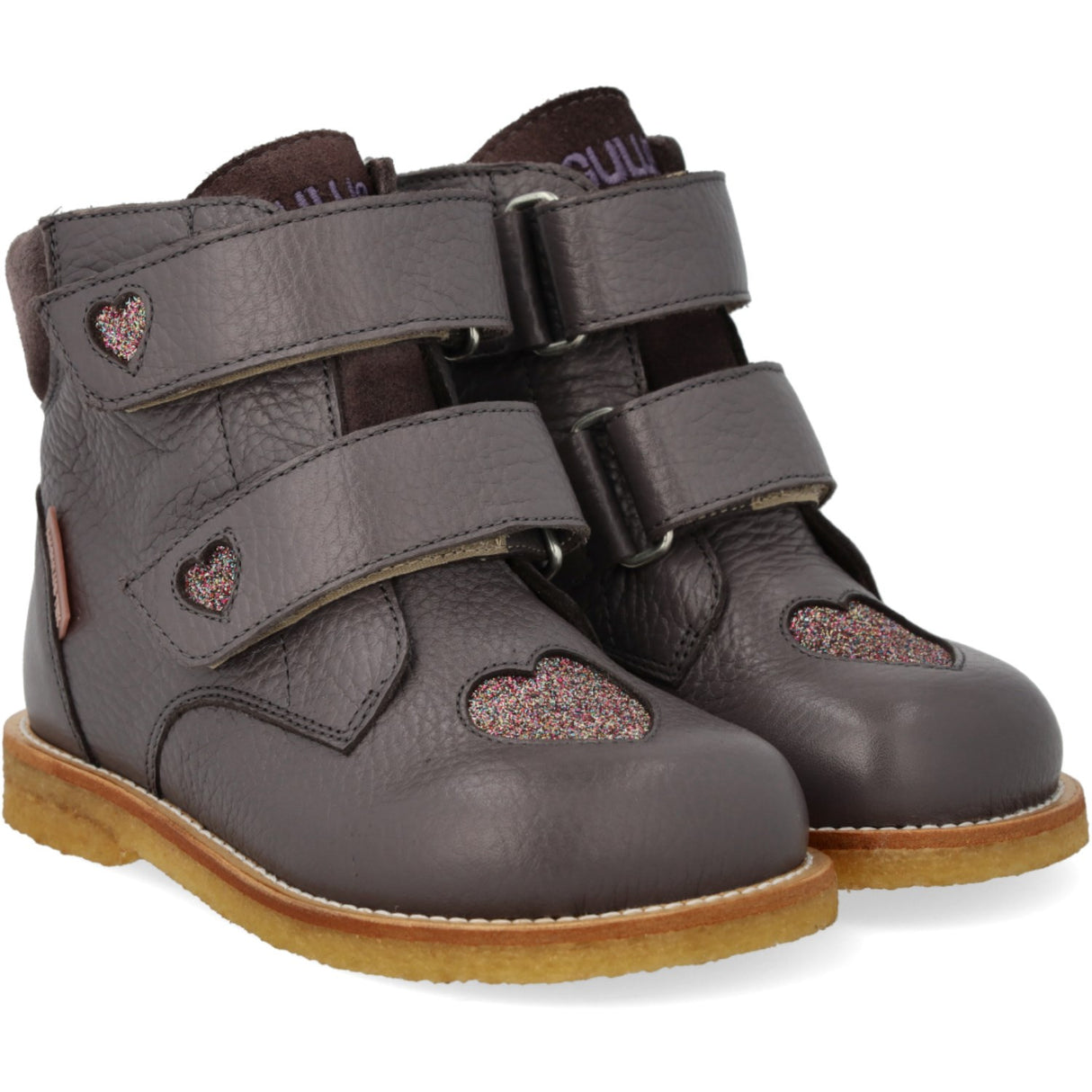 Angulus Lavender/Multi Glitter/Lavende TEX Känga med Glittrande Glitter Hjärtan