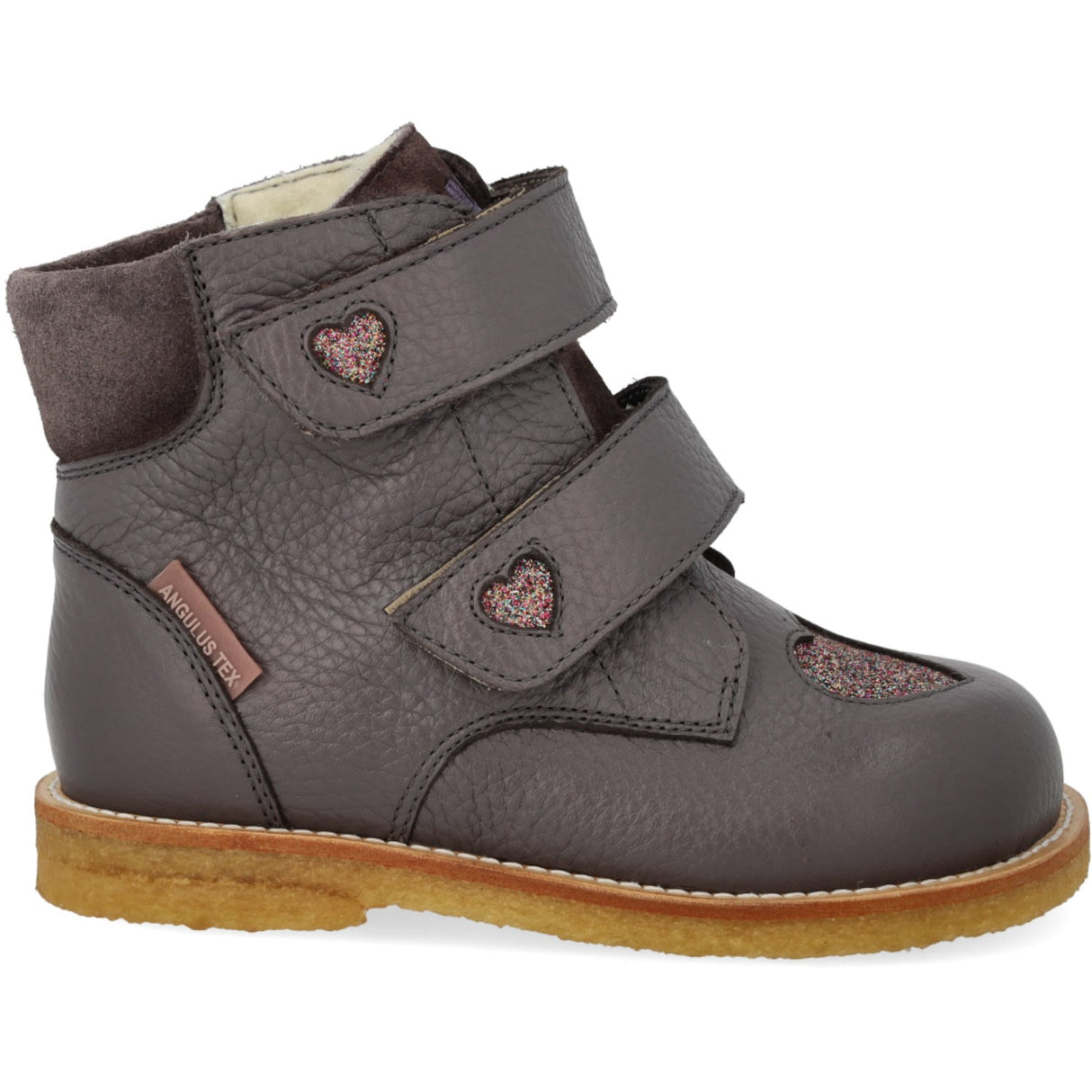 Angulus Lavender/Multi Glitter/Lavende TEX Känga med Glittrande Glitter Hjärtan