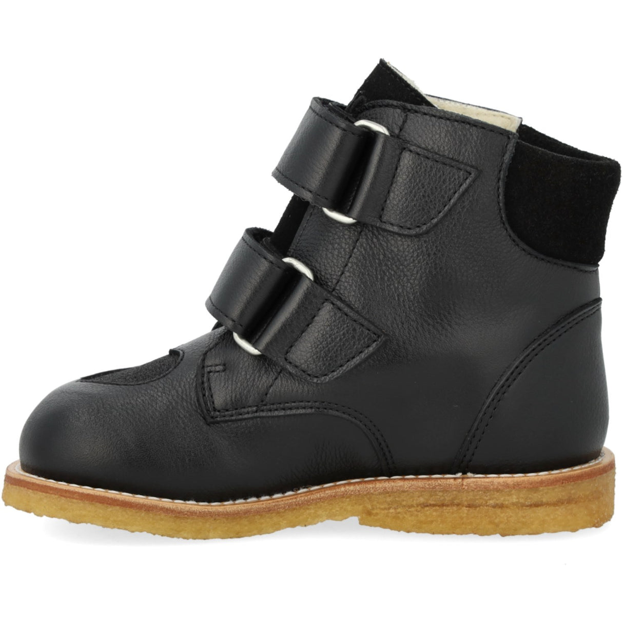 Angulus Svart/Svart Glitter TEX Känga med Glittrande Glitter Hjärtan