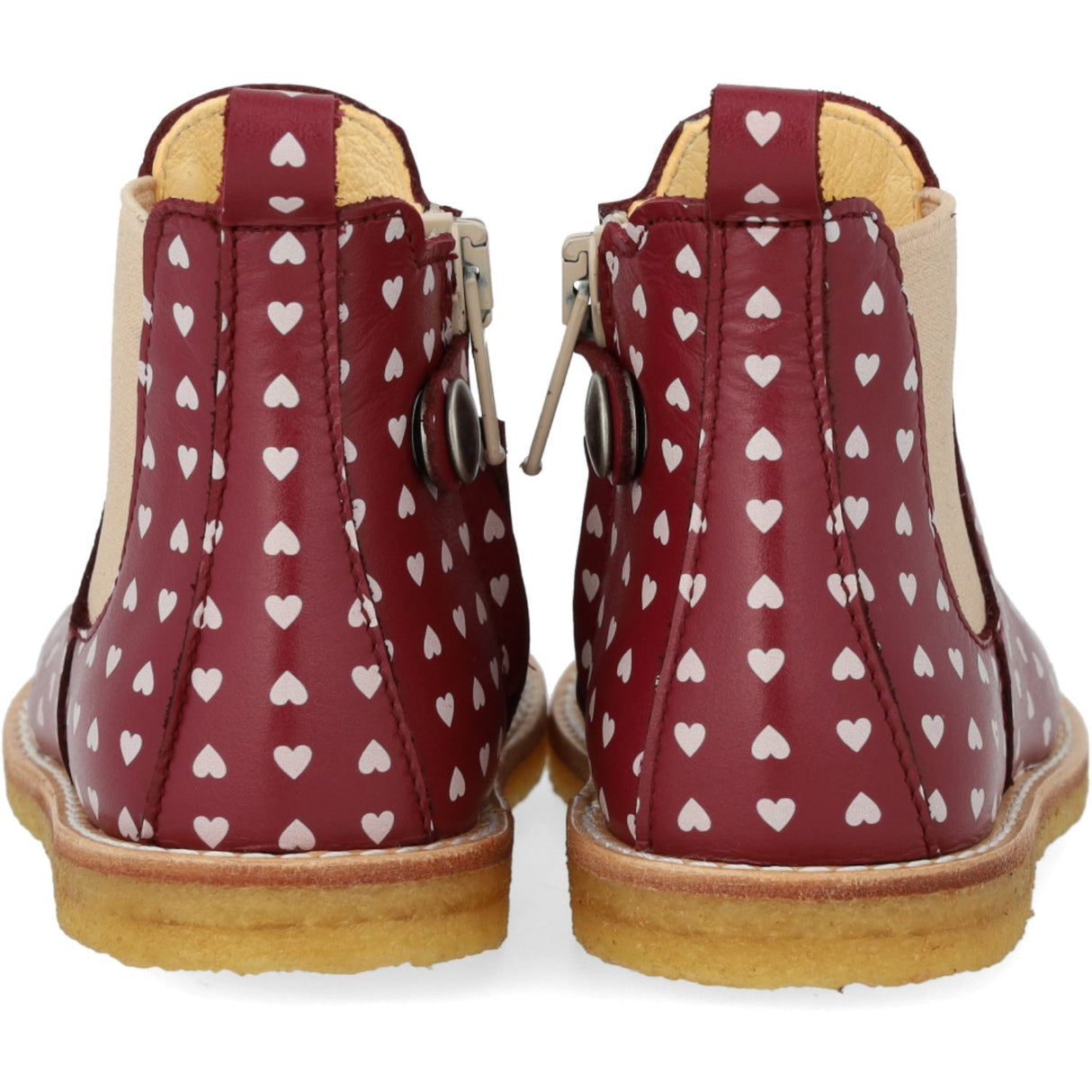 Angulus Berry Hearts/Rose Classic Nybörjare Chelsea Känga med tryck