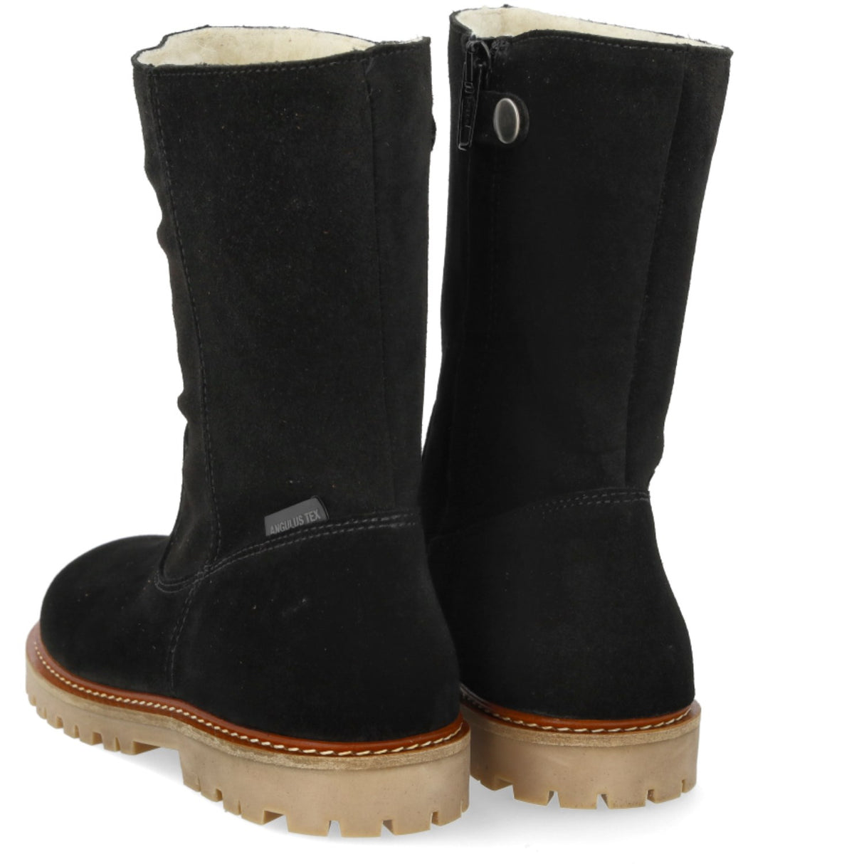 Angulus Black Classic Mid-Rise Mocka Känga