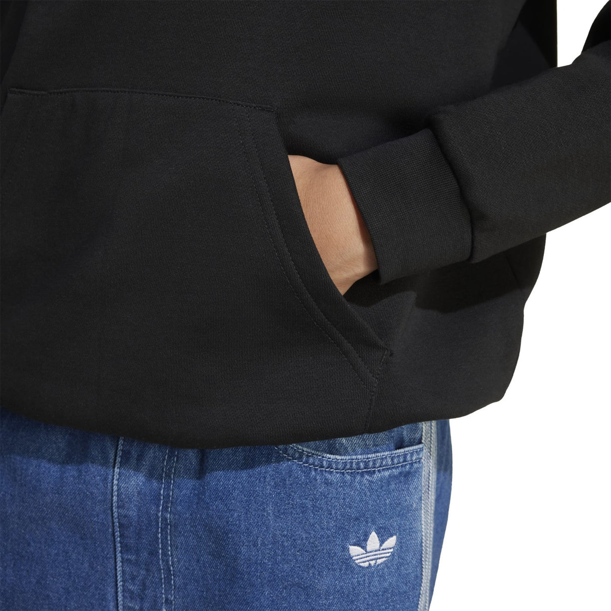 adidas Originals Black/White Loose Hoodies Fl