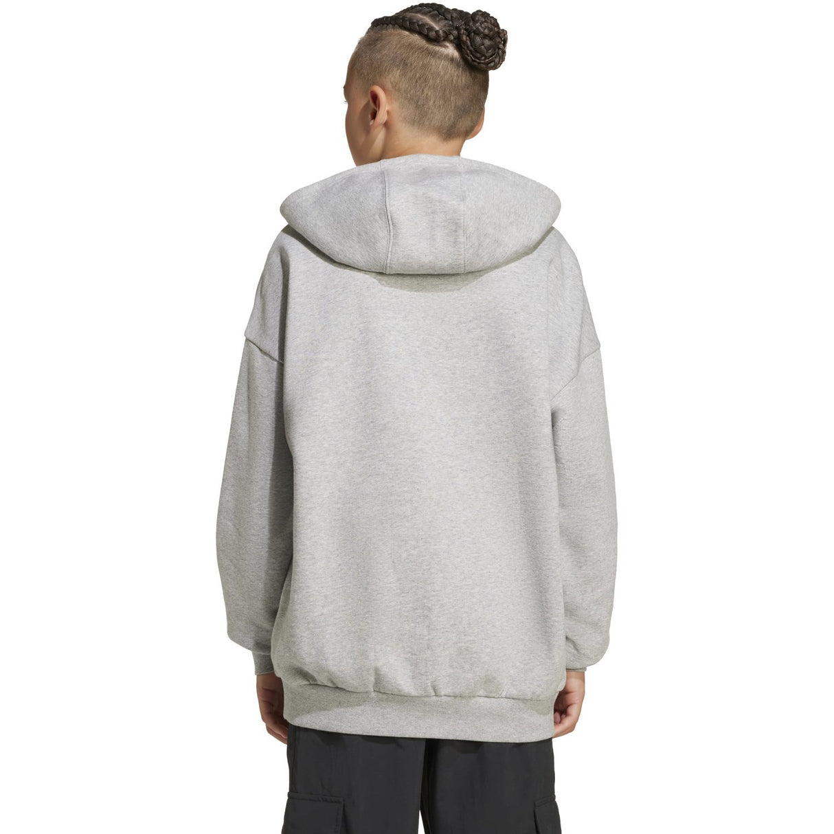 adidas Originals Medium Grey Heather/White Loose Hoodies Fl