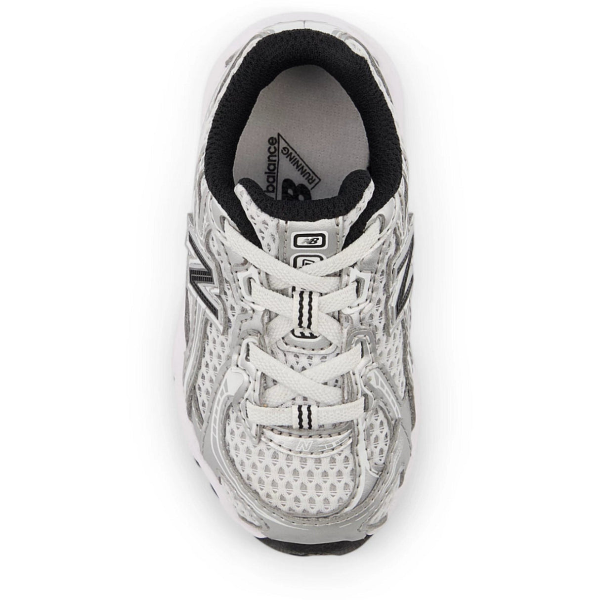 New Balance Silver Metallic 740 Kids Bungee Lace Sneakers