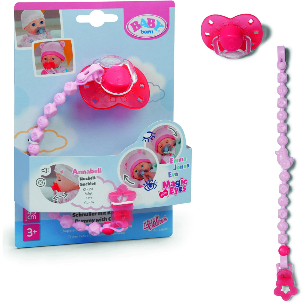 BABY Born Dummy Med Clip Red