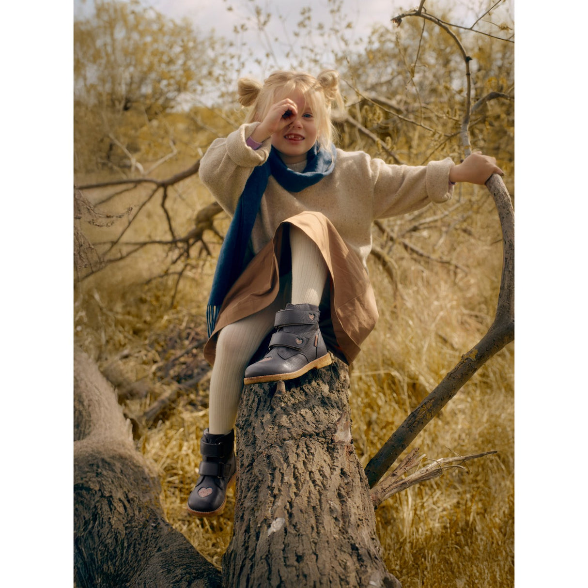 Angulus Lavender/Multi Glitter/Lavende TEX Känga med Glittrande Glitter Hjärtan