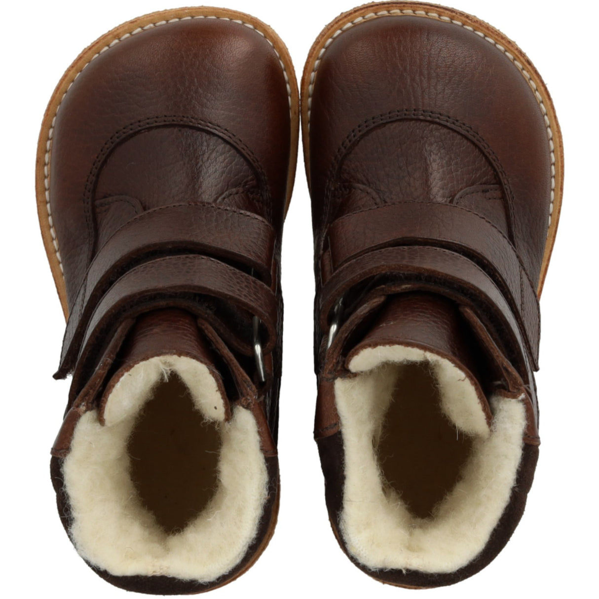 Angulus Mörkbrun/Mörkbrun TEX-känga med kardborrestängning