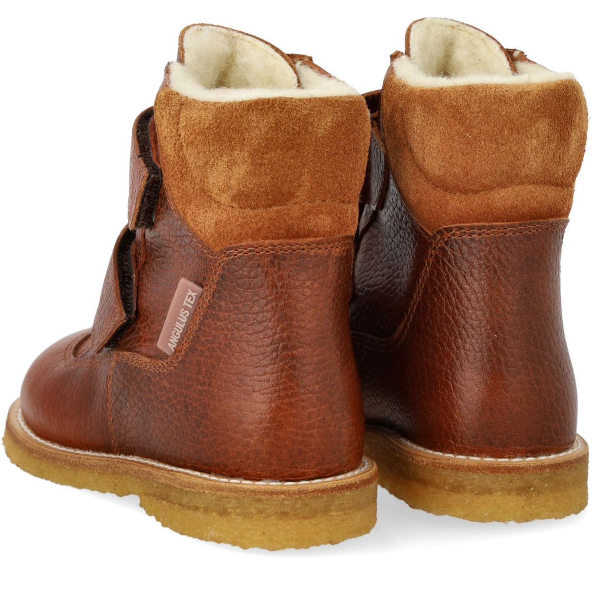 Angulus Cognac/Cognac TEX känga med kardborrestängning