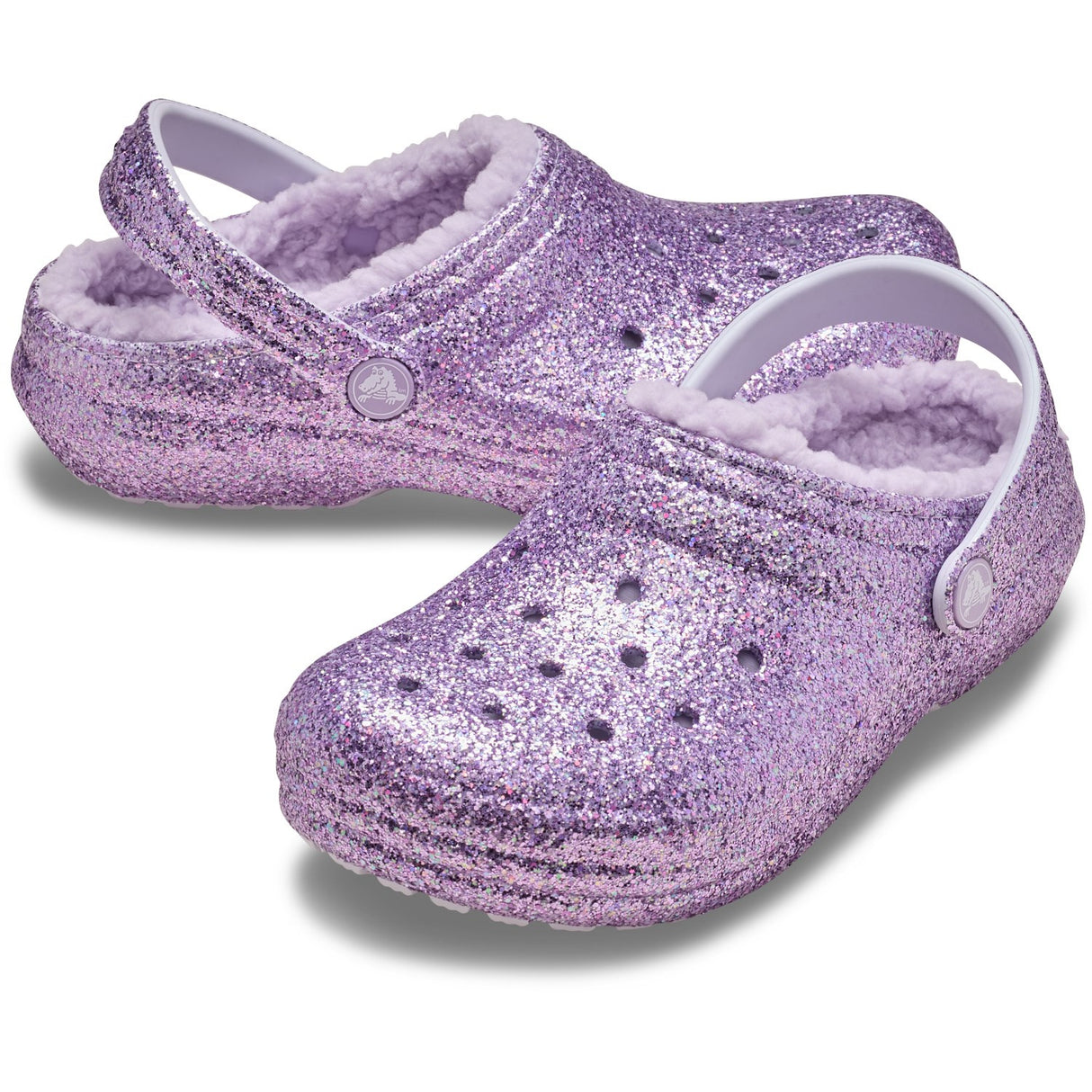 Crocs Purple Moon Classic Lined Chunky Glitter