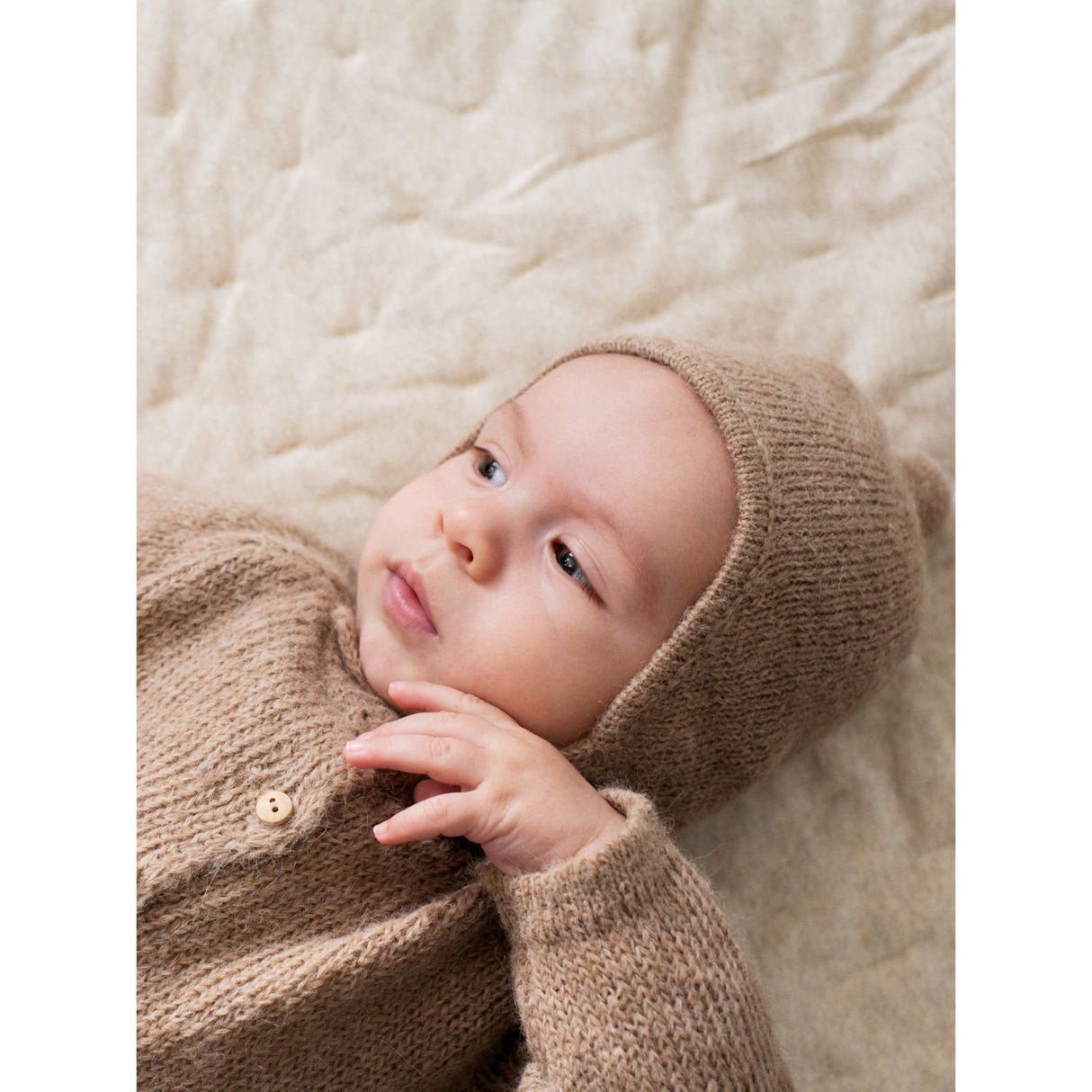 Serendipity Beige Baby Alpaca Suri Cardigan