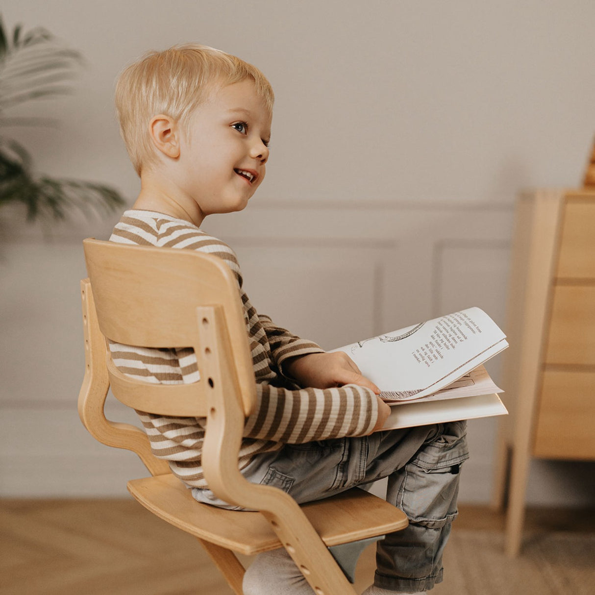 Leander Beech Nature Leander Louie™ Barnstol Uden Klädhängare