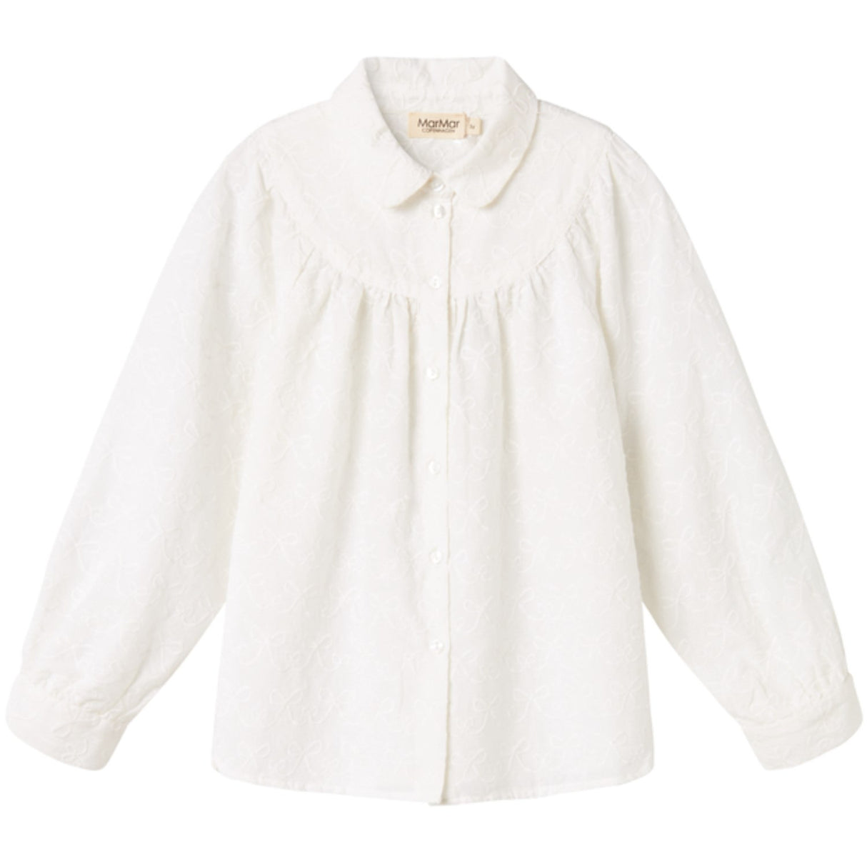 MarMar Cotton Bow White Trissa Blus