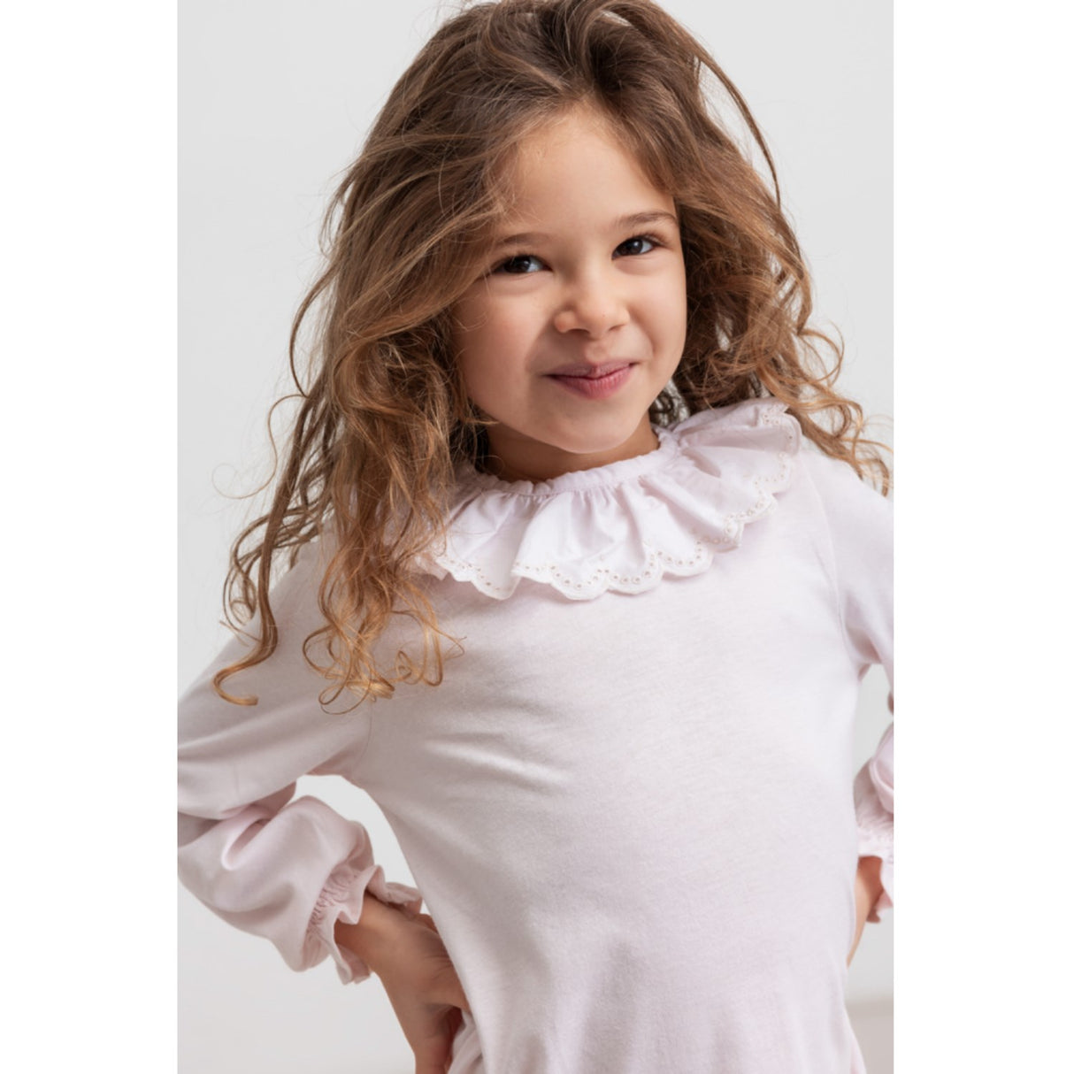 MarMar Modal Fine Lilac Frost Talla Frill Blus