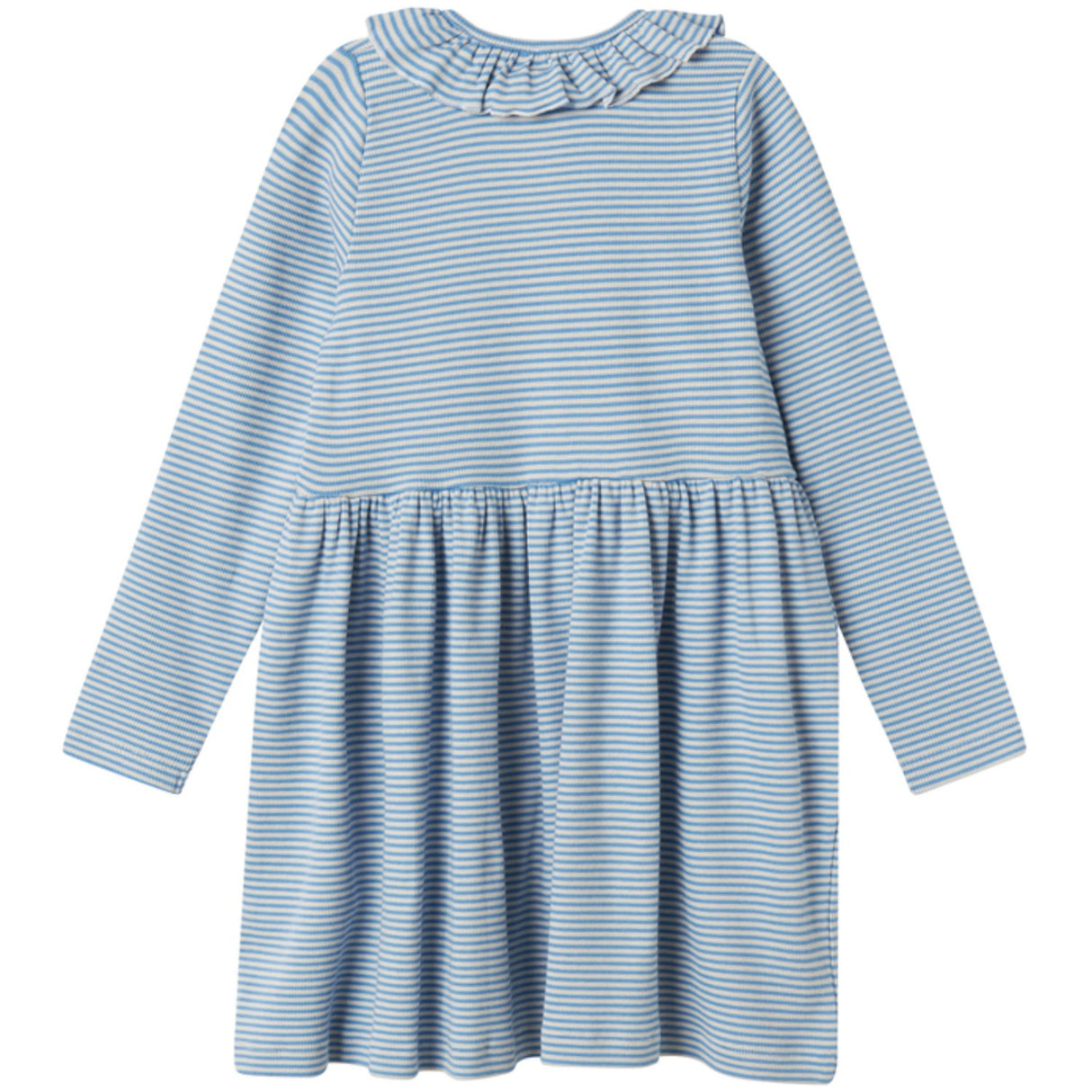 MarMar Modal Fine Rib Blue Stripe Dama LS Klänning