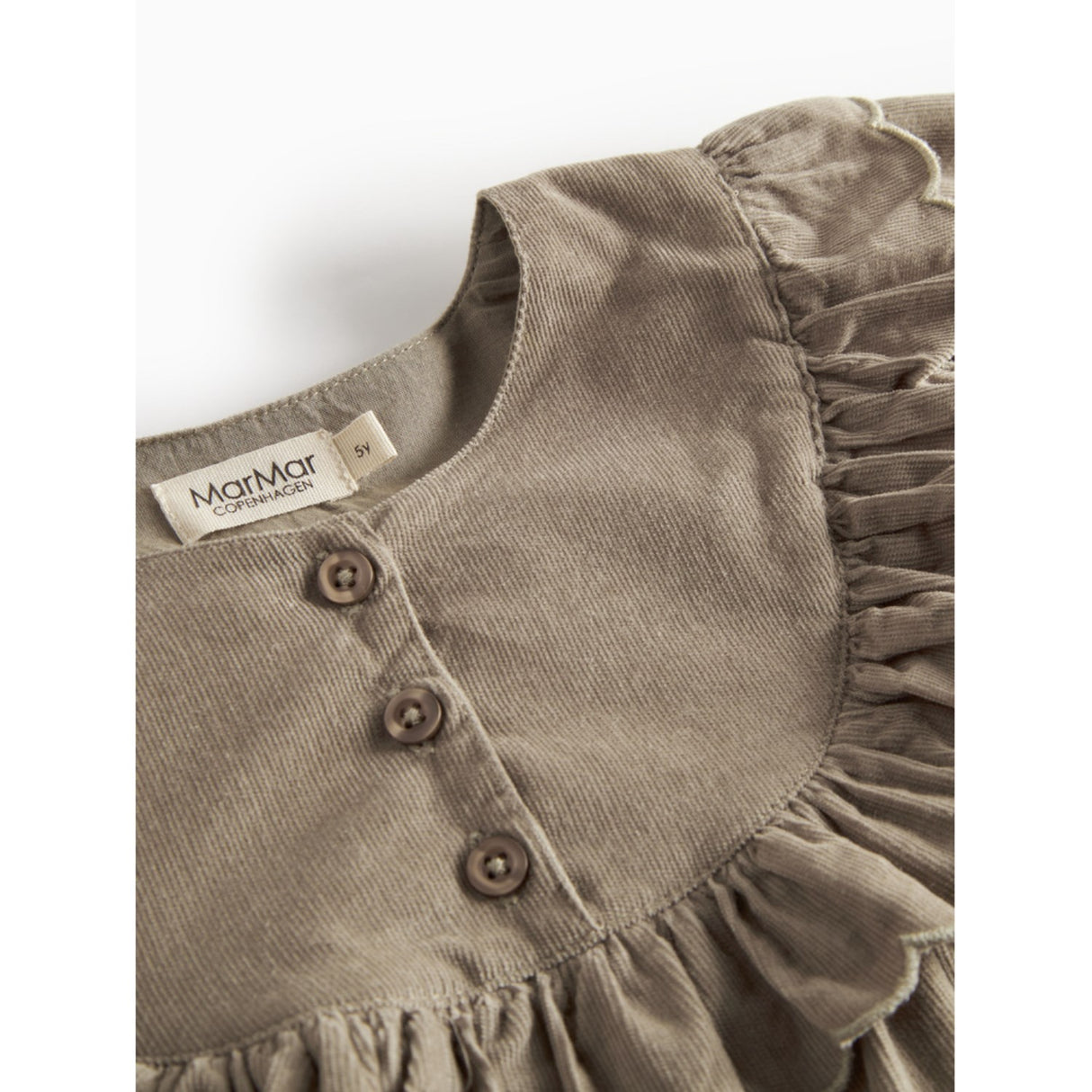 MarMar Fine Cord Mud Delina LS Klänning