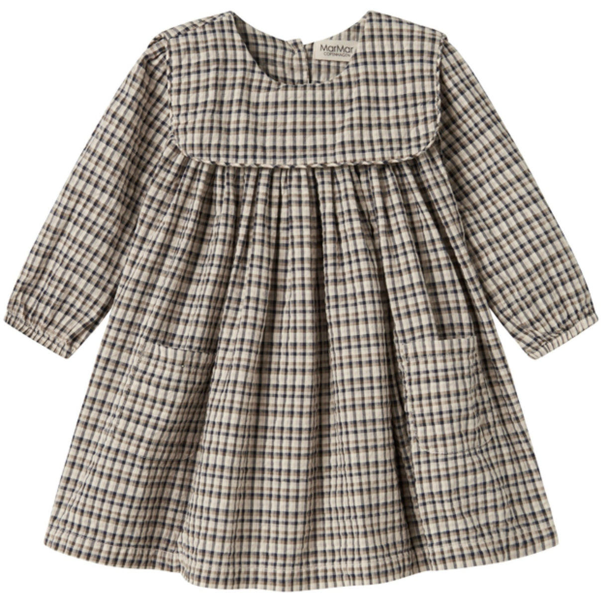 MarMar Seersucker Check Pilot Navy Check Dulle Klänning