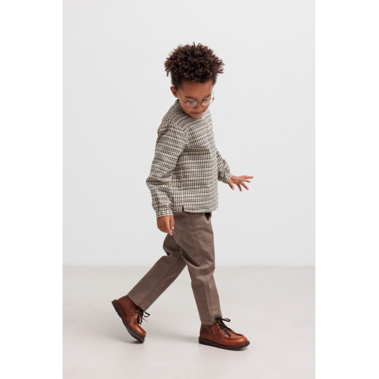 MarMar Seersucker Check Pilot Navy Check Tokyo Skjorta