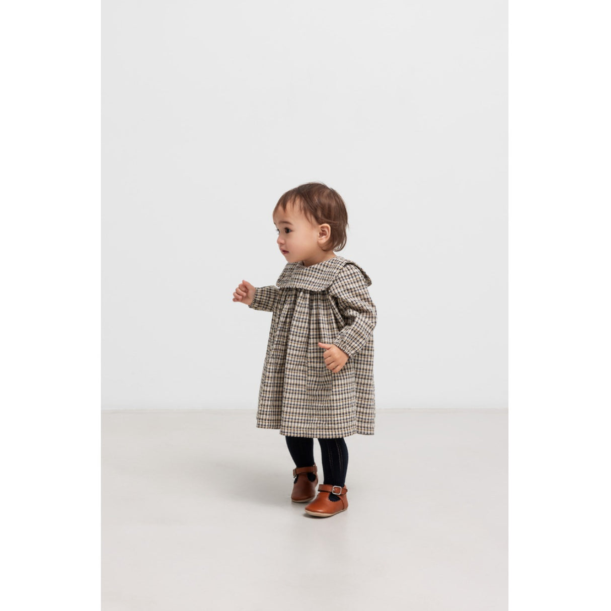 MarMar Seersucker Check Pilot Navy Check Dulle Klänning