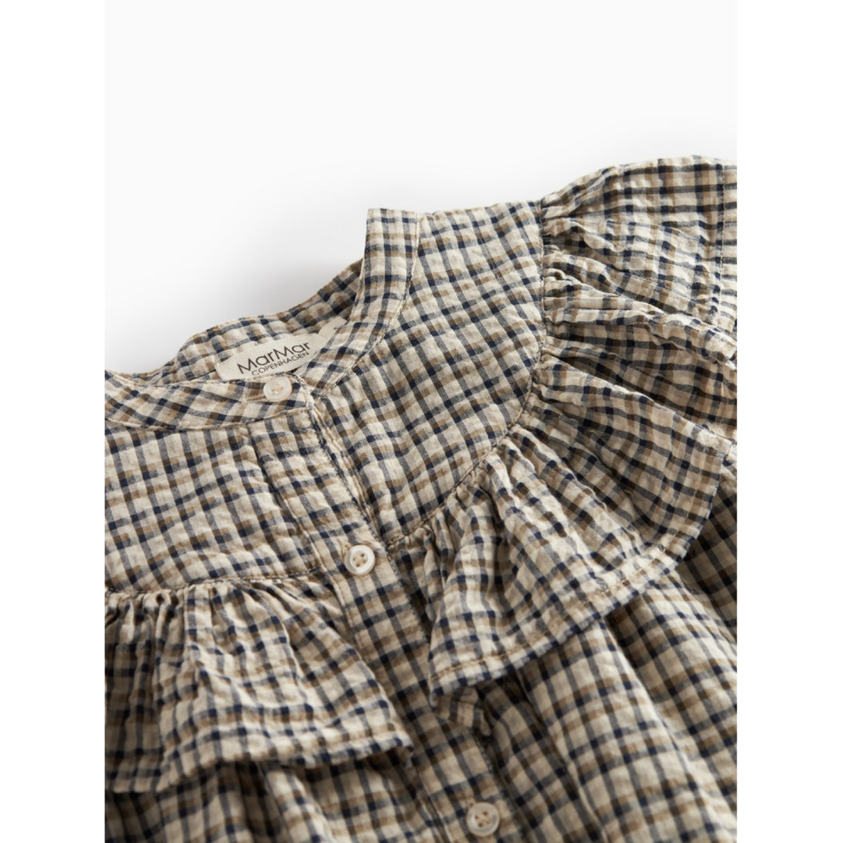 MarMar Seersucker Check Pilot Navy Check Dalina Klänning