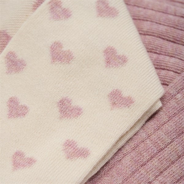 Minymo Light Rose Strumpbyxor m. Mønster 2-Pak