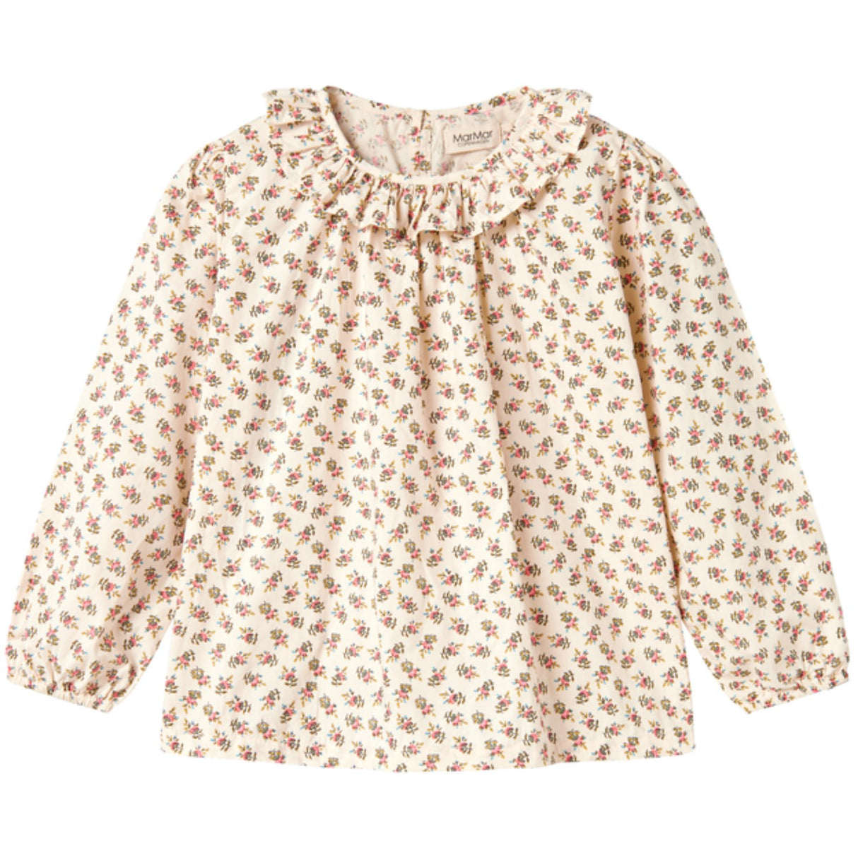 MarMar Poplin Japanese Flower Talsa LS Blus