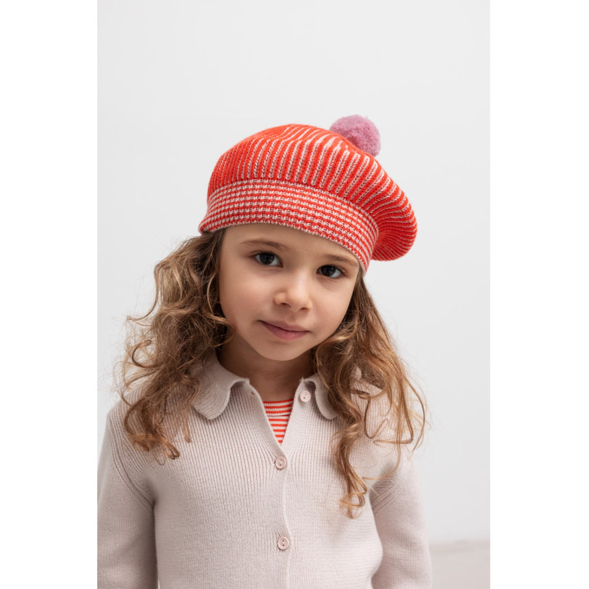 MarMar Light Cotton Wool Rib Vanilla Tilda Stickad Cardigan