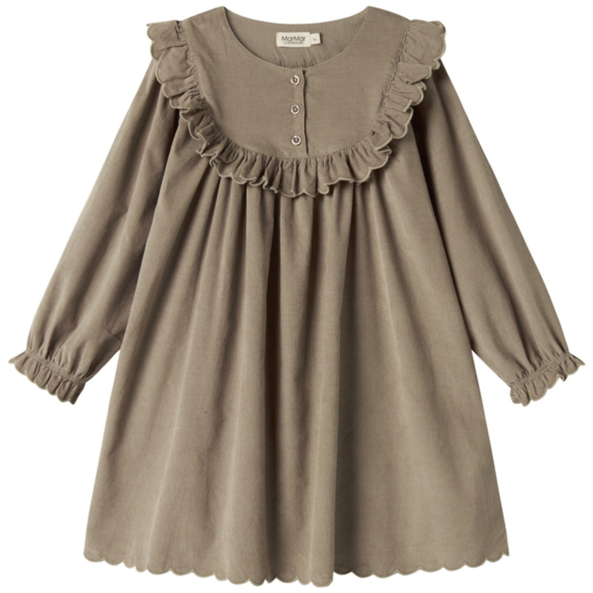 MarMar Fine Cord Mud Delina LS Klänning