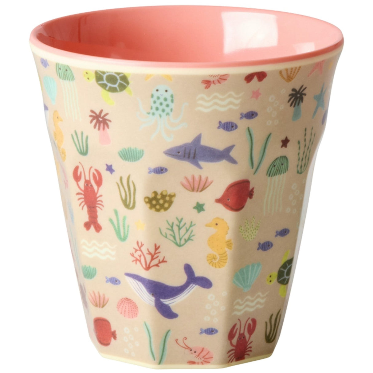 Rice Coral Ocean Print Melamine Kids Kopp Small 160 Ml