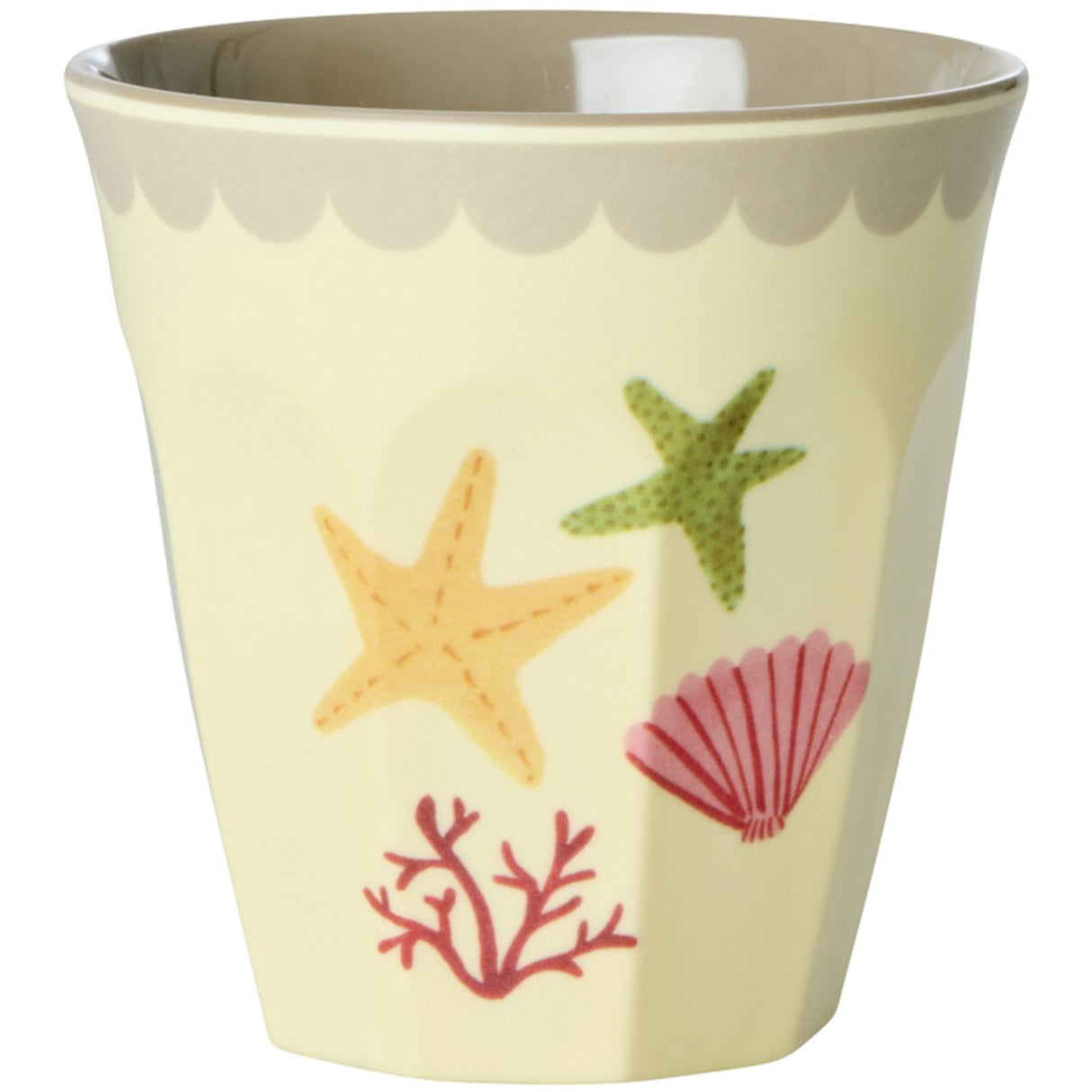 Rice Coral Ocean Print Melamine Cups Small 6 Pack 160 Ml