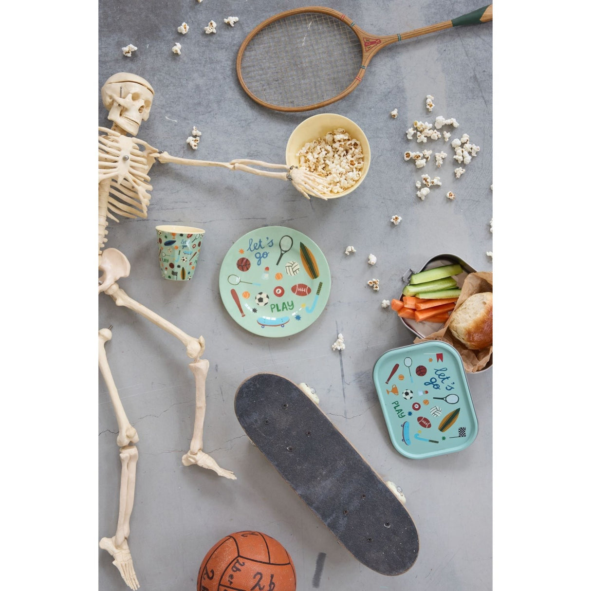 Rice Sports Print Melamine Round Side Plates