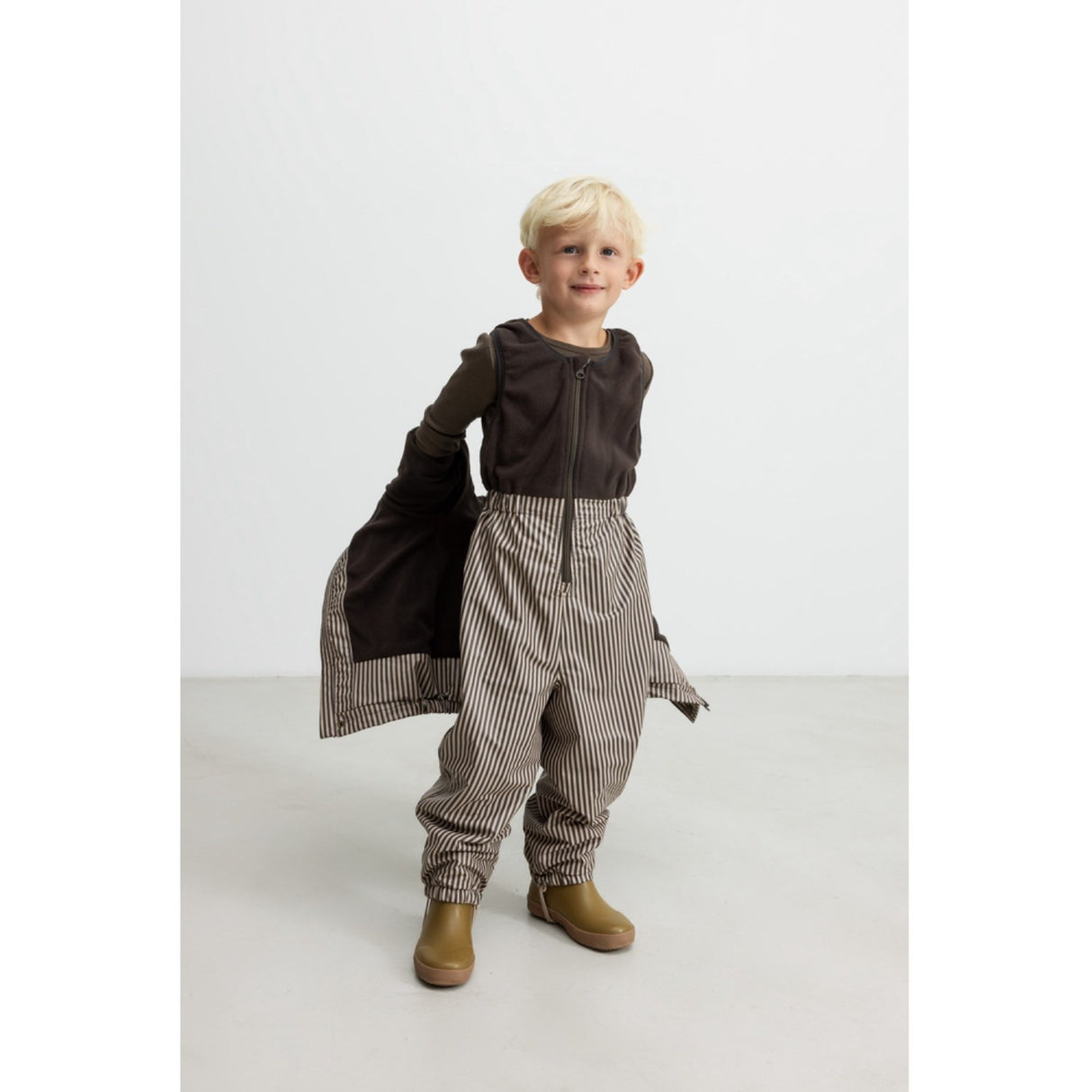 MarMar Rainwear Fleece Brown Stripe Obo Sett