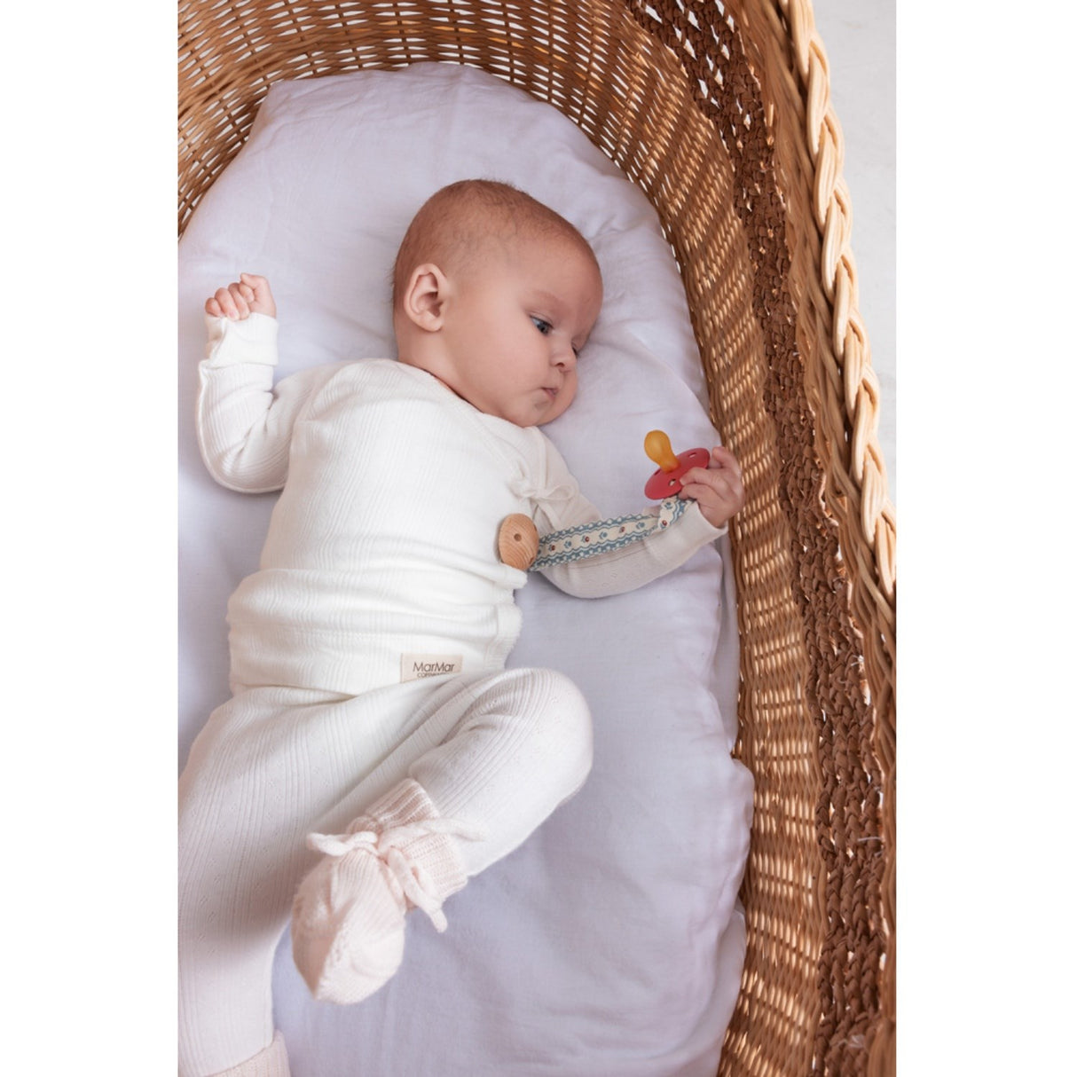 MarMar New Born Modal Pointelle Gentle White Piva Byxor
