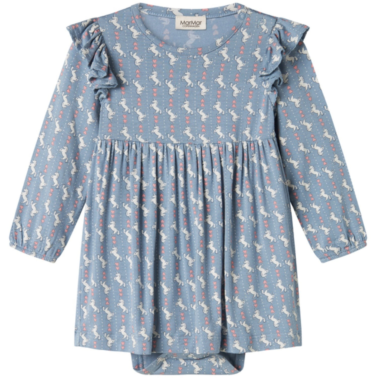 MarMar Smooth Jersey Unicorn Dream Ramona Frill LS Klänning
